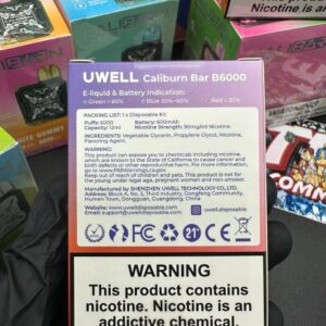 Alternative view of CALI-BURN  6000 PUFFS  50MG NICOTINE